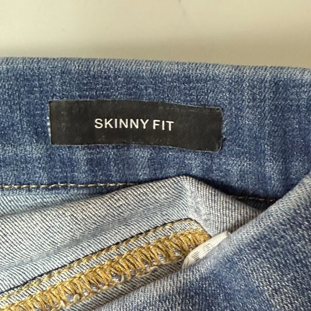 Judy‎ Blue Jeans Womens 3 26 Blue Skinny Fit Distressed Pull On Jegging JB88255